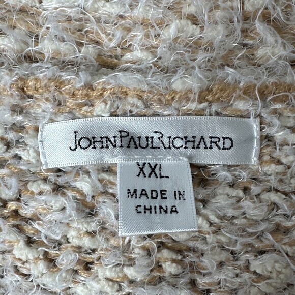 John Paul Richard EYELASH Striped Button Front Boxy Oversize Cardigan Women XXL - Picture 8 of 14